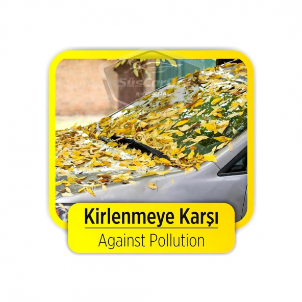 4 Mevsim Oto Ön Cam Brandası Araç Camı Buzlanma Önleyici Ve Koruyucu Branda Cam Üstü Kar Örtüsü Buz Brandası Güneş Önleyici 156 x 90 cm - 6