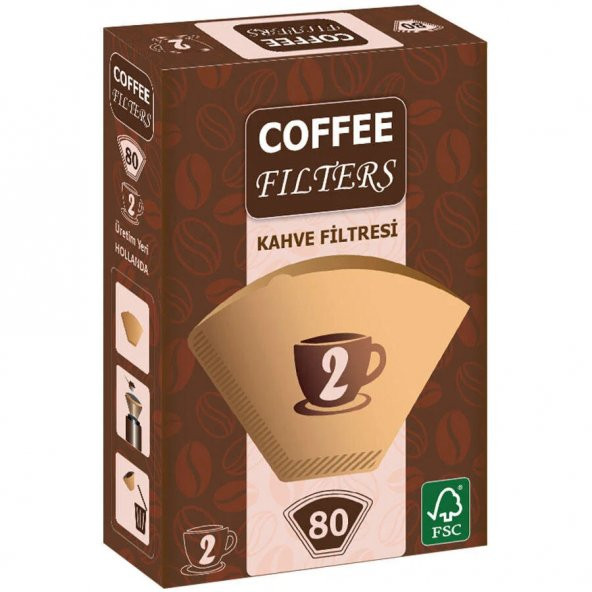 Coffee Filters Filtre Kahve Kağıdı 2 No 80li