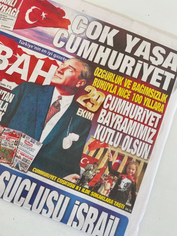 29 Ekim 2023 Sabah Gazetesi - Cumhuriyetin İlanı 100. Yıl Gazetesi - Resim 4