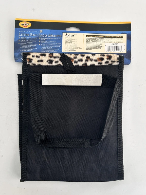 Leopar Desenli Oto Koltuk Arkası Organizer Çanta 21x19x7cm - 5