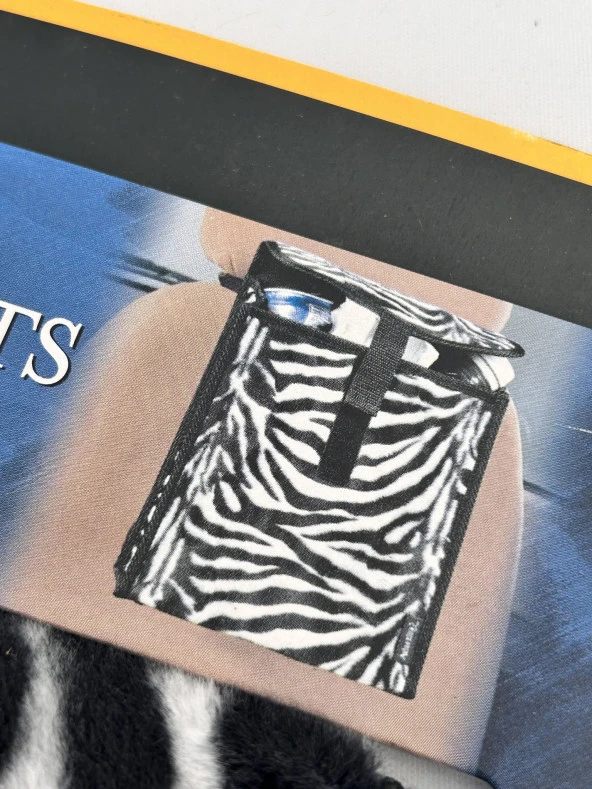 Zebra Desenli Oto Koltuk Arkası Organizer Çanta 21x19x7cm - 4