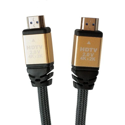 Case 4U Premium 4K HDMI 2.0 Kablo - 60 HZ - Naylon Örgülü - Altın Uçlu - 3 Metre - 5