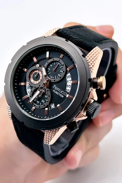 Ferrucci Function FCF.23010 Deri Kordon Erkek Kol Saati ürün görseli