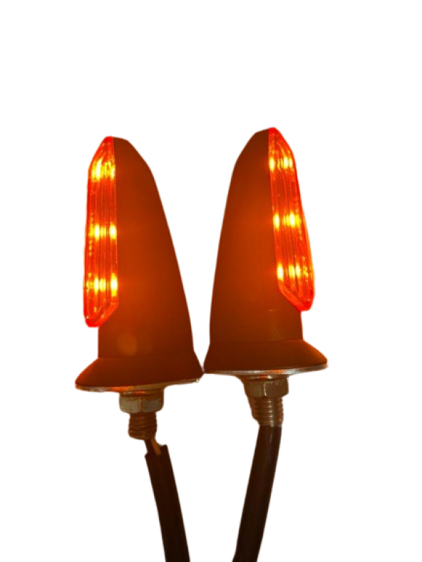 Carub Motosiklet Sinyal Lamba Üniversal 12V Sarı Cam Sarı Led 2Li - 2