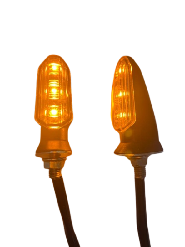 Carub Motosiklet Sinyal Lamba Üniversal 12V Beyaz Cam Sarı Led 2Li - 3