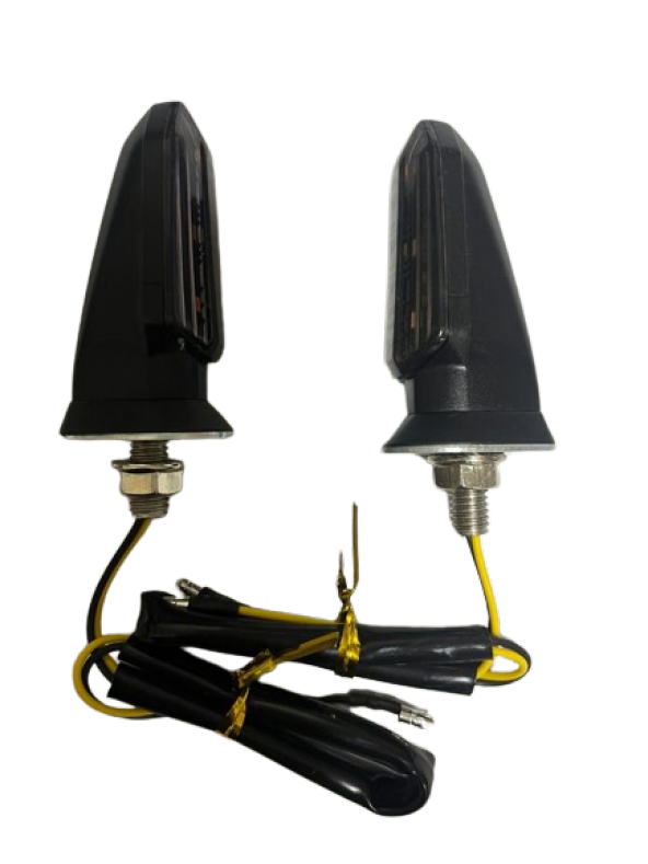 Carub Motosiklet Sinyal Lamba Üniversal 12V Füme Cam Sarı Led 2Li - 4