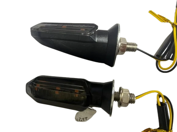 Carub Motosiklet Sinyal Lamba Üniversal 12V Füme Cam Sarı Led 2'Li - 3