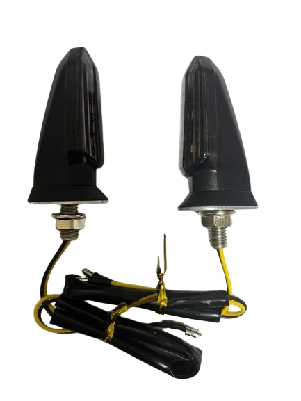 Carub Motosiklet Sinyal Lamba Üniversal 12V Füme Cam Sarı Led 2'Li - 4
