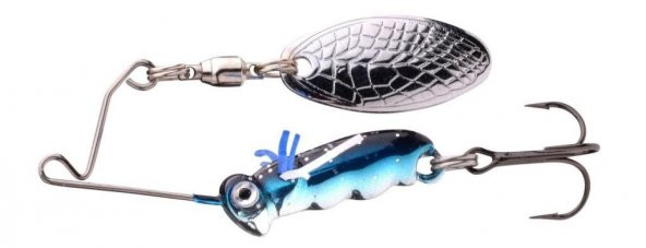SPRO Larva Bait Spinner 4cm 7g Kaşık Üçlü İğne Chrome Blue