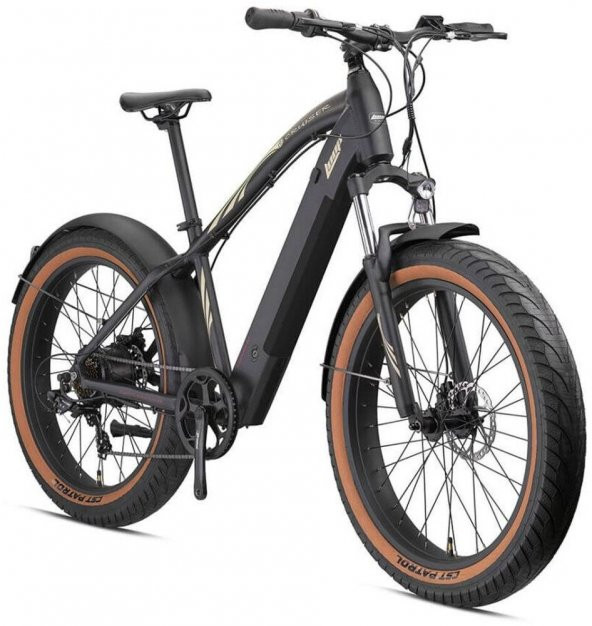 Kron Loop Cruiser 26" Elektrikli Fat Bike Bisiklet 17 Elektrikli Bisiklet 7 Vites Siyah Kahverengi - 2