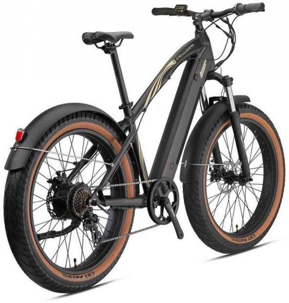 Kron Loop Cruiser 26" Elektrikli Fat Bike Bisiklet 17 Elektrikli Bisiklet 7 Vites Siyah Kahverengi - 3