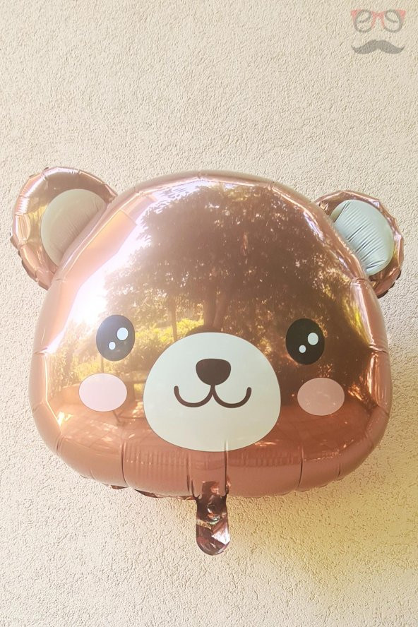 Tatlı Ayı Kafa Balon Teddy Bear Folyo Balon Doğum Günü Balonu