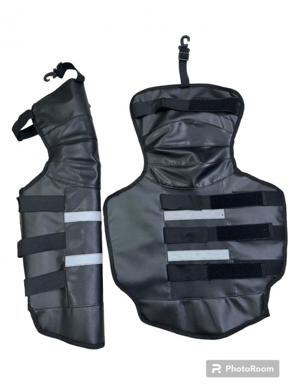 BİKE SKY Diz & Bacak Koruma Deri Reflektörlü Yağmur & Rüzgar & Soğuğa Karşı ( Motosiklet Arka Çanta Yastığı HEDİYELİ ) - 2