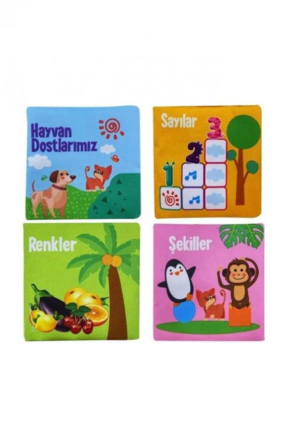 Birlik Oyuncak Babycim Bebeğimin Ilk Kitap Seti Hışırtılı Bez Kitap 4 Çeşit LH0812-02