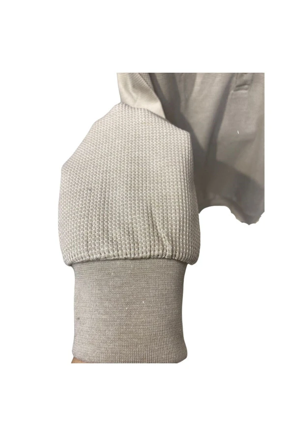 WAFFLE DESENLİ POLO YAKA KAZAK - 3