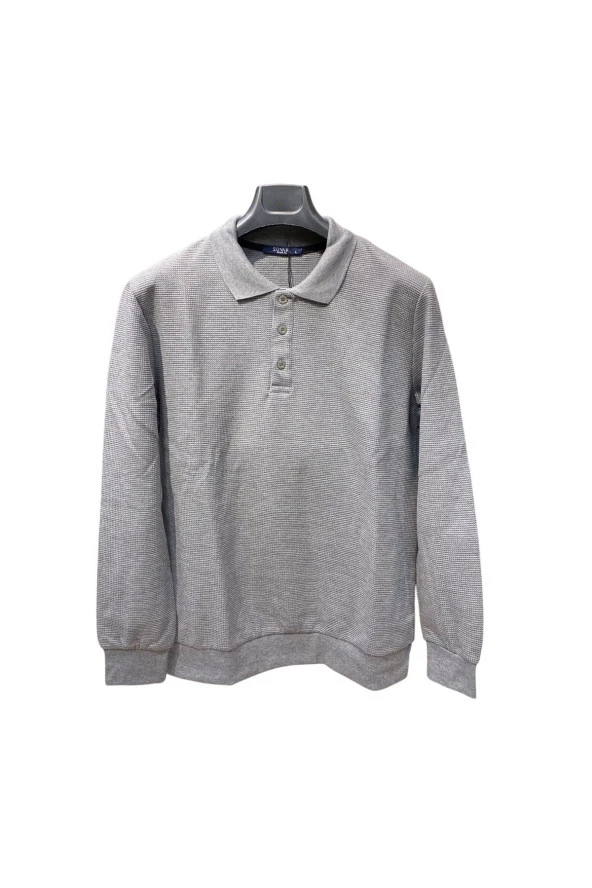 WAFFLE DESENLİ POLO YAKA KAZAK - 4