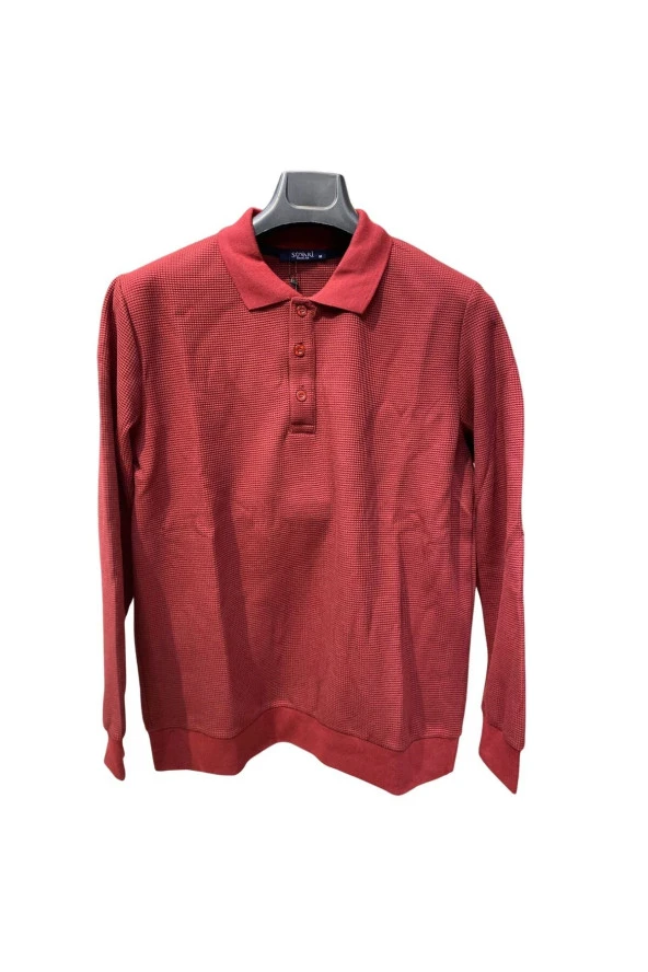 WAFFLE DESENLİ POLO YAKA KAZAK - 7