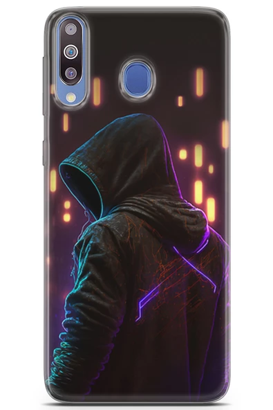 Samsung Galaxy M30 Uyumlu Kılıf Opus 14 Halloween Led Cover Kılıf Happy