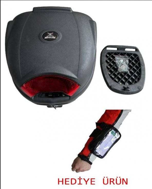 Bike Sky Tien 32 Lt Motosiklet Arka Çanta SİYAH ( Kol Telefon Tutucu Çanta Hediyeli )