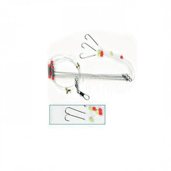 Spro Flatfish Patern 3 İğneli Köstekli Çelik Telli Takım No:4 - 2