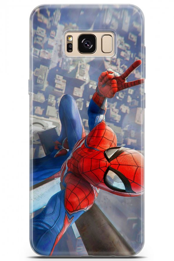 Samsung Galaxy S8 Uyumlu Kılıf Opus 21 Spiderman Tablo Darbe Önleyici Kapak Sunset