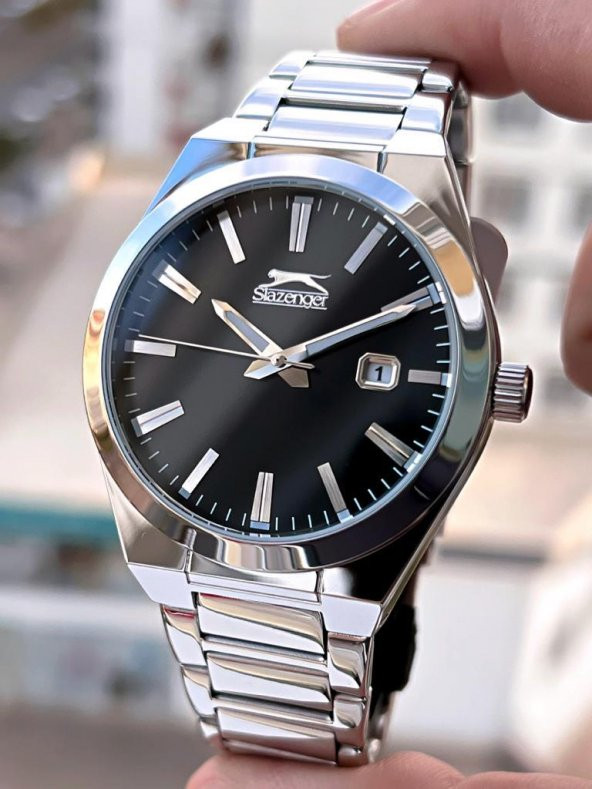 ESL.09.2102.1.01 Slazenger Çelik Kordon İyon Kasa 50 Mt Suya Dayanıklı Erkek Kol Saati - Resim 3