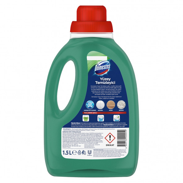 Domestos Yüzey Temizleyici Çam Maksimum Hijyen Tüm Yüzeyler İçin 1500 ML - 3