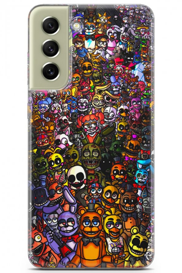 Samsung Galaxy S21 Fe Uyumlu Kılıf Opus 19 Five Nights at Freddys Tam Koruma Kılıf Rainbow