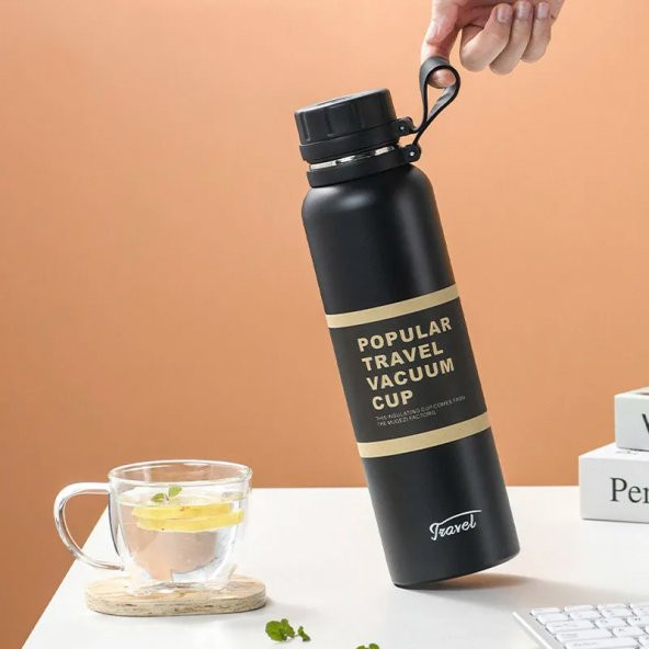 Ayt Sunup Paslanmaz Çelik 850 Ml Vakumlu Termos İdeal Seyahat Termosu Sıcak Soğuk Termus - 3
