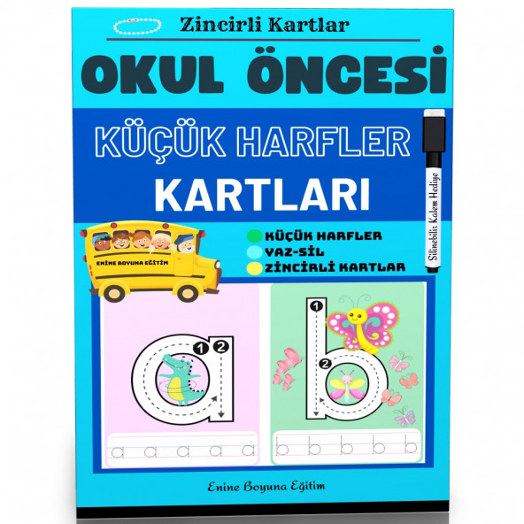 Küçük Harfler Çalışma Kartları (Laminasyonlu)