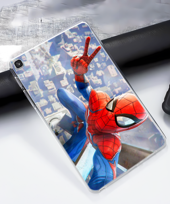 Samsung Galaxy Tab A7 Lite T220 T225 T227 Kılıf Opus 21 Spiderman Tablo Darbe Önleyici Kapak