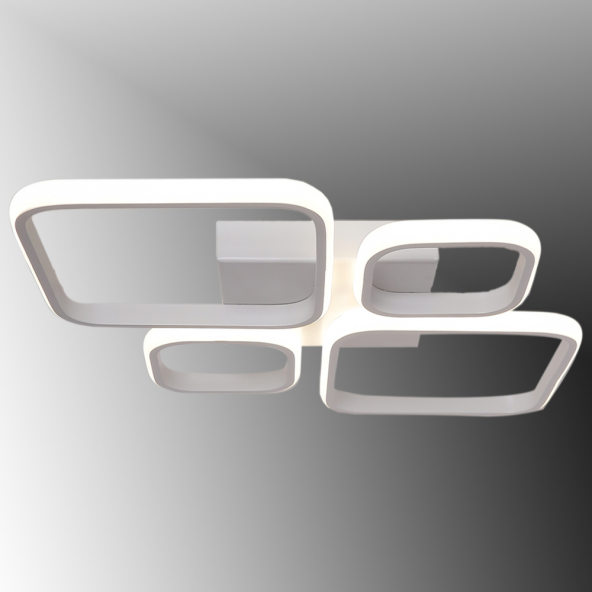 TT Aydınlatma TT050-BY  Baklava Desen Mat Beyaz 4 lü Led Avize