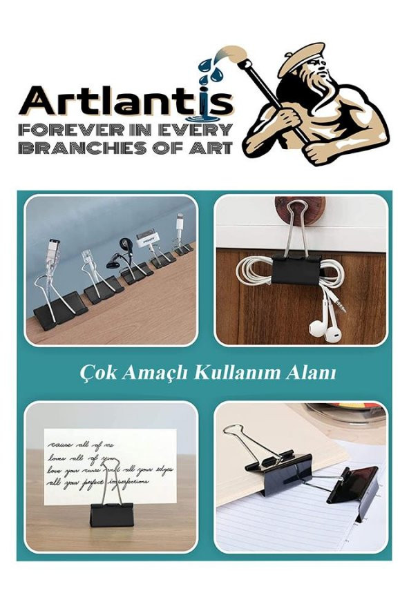 4 lü Kırtasiye Seti Mandal Raptiye Ataç Harita Çivisi 1 Paket Metal Kıskaç Klips Okul Ofis Büro Seti - 2