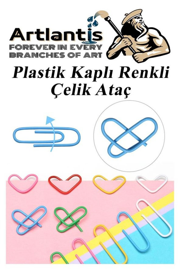 4 lü Kırtasiye Seti Mandal Raptiye Ataç Harita Çivisi 1 Paket Metal Kıskaç Klips Okul Ofis Büro Seti - 3