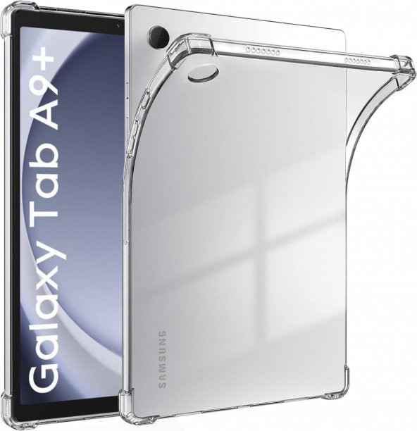 Samsung Galaxy Tab A9 Plus X210 X215 X216 Kılıf Darbelere Dayanıklı Şeffaf Kapak