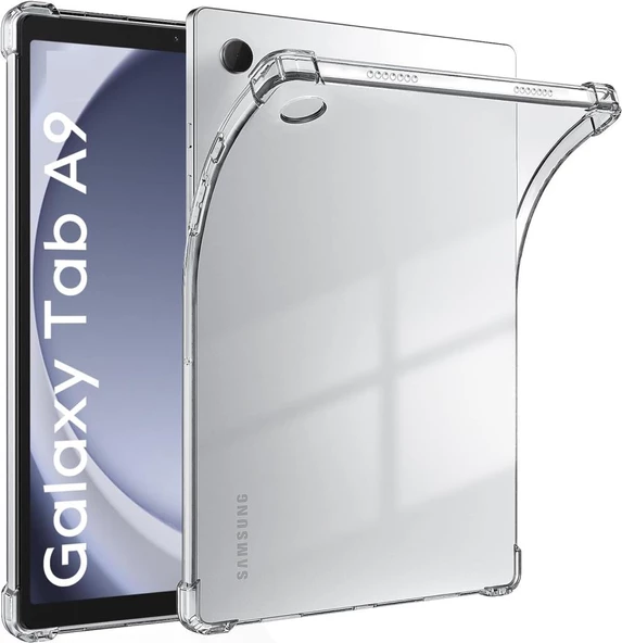 Samsung Galaxy Tab A9 X110 X115 Kılıf Darbelere Dayanıklı Şeffaf Kapak