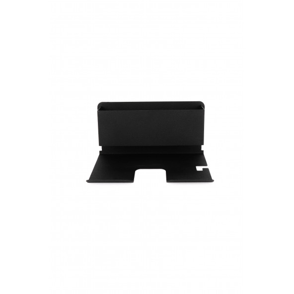 Risingmaber Siyah Metal Yapışkanlı Saç Kurutma Askısı, Yapışkanlı Banyo Düzenleyici Organizer Fön Makinelik - 5