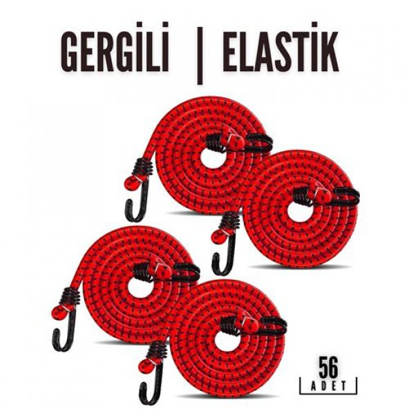 48+8 ADET Gergili Bagaj Lastiği 2 Kancalı  429053 (Findit)
