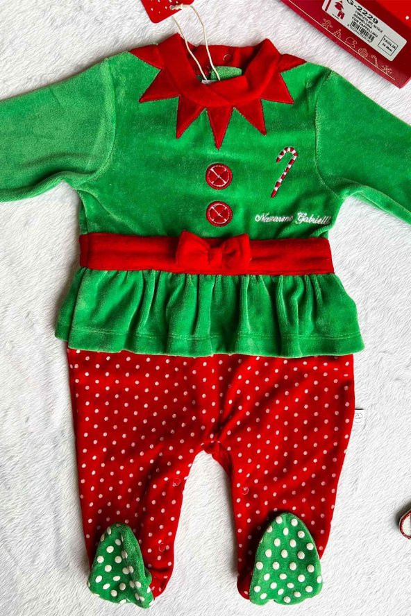 Yılbaşı Kostümü Bebek Elf Tulum - 2