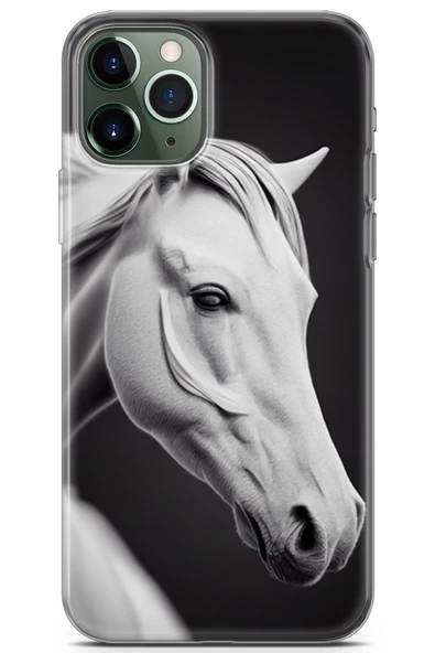 Apple iPhone 11 Pro Max Kılıf Kingo 1 Beyaz At Telefon Kılıfı