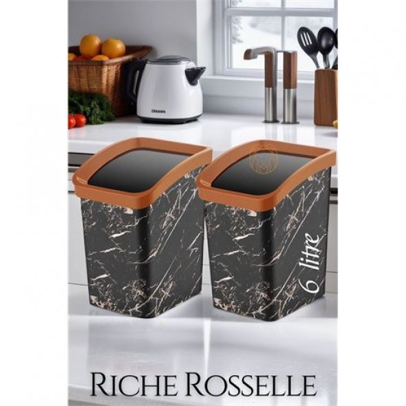 Transformacion Çöp Kovası 2 li Set Riche Rosselle Design 719284