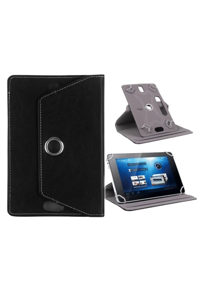 Vorcom Tablet Serisi Uyumlu Universal 10.1 inç Pu Deri Standlı Tablet Kılıfı Ultra﻿Pad-QuartzPro-S Tab7-QuartzLITE