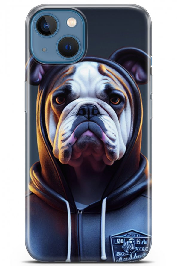 Apple iPhone 13 Kılıf Kingo 14 Pet Bulldog Mont Cover Kılıf