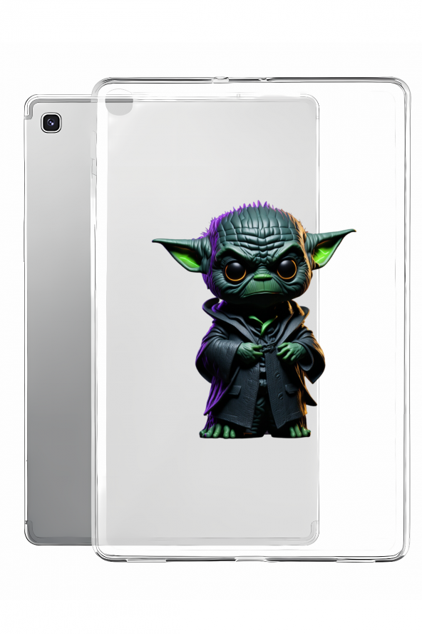 Samsung Galaxy Tab A7 Lite T220 T225 T227 Kılıf Others 27 Yoga Lazer Kesim Silikon Cream