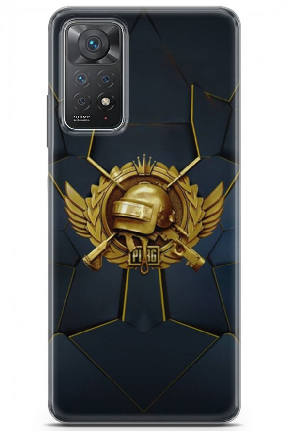 Xiaomi Redmi Note 11 Pro Uyumlu Kılıf Pubg 16 Lüks Amblem