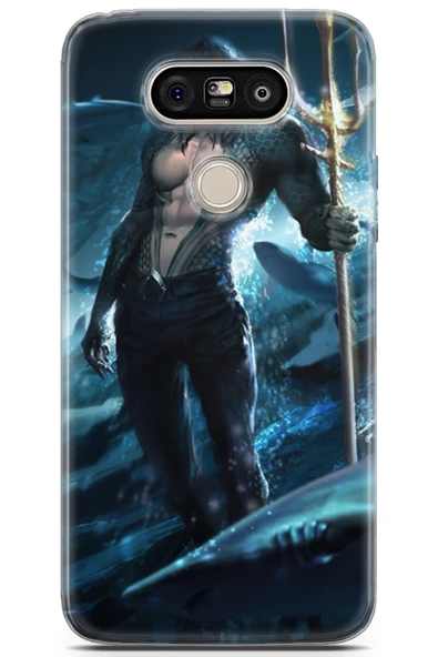 LG G5 Uyumlu Kılıf Dc 27 Aquaman Lazer Kesim Silikon Yeşil Siyah