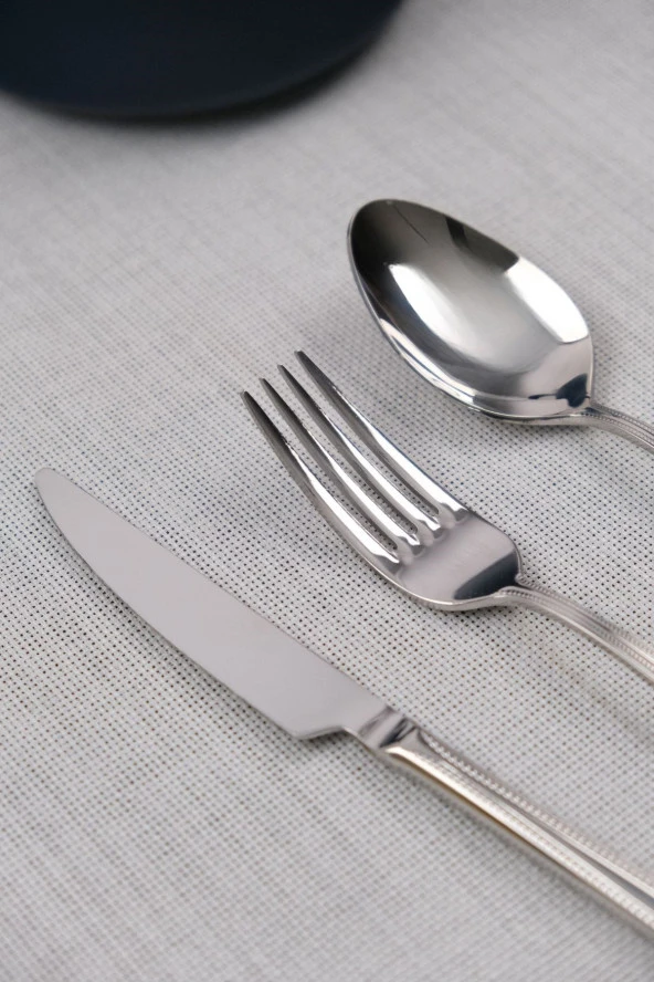 Lugga Sare Yemek Çatal Kaşık Bıçak Takımı 6 Kişilik 18 Parça - 2