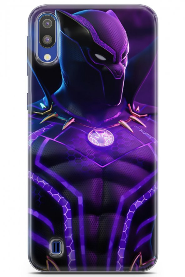 Samsung Galaxy M10 Uyumlu Kılıf Dc 13 Mor Panter Fortnite Case Kapak Mor