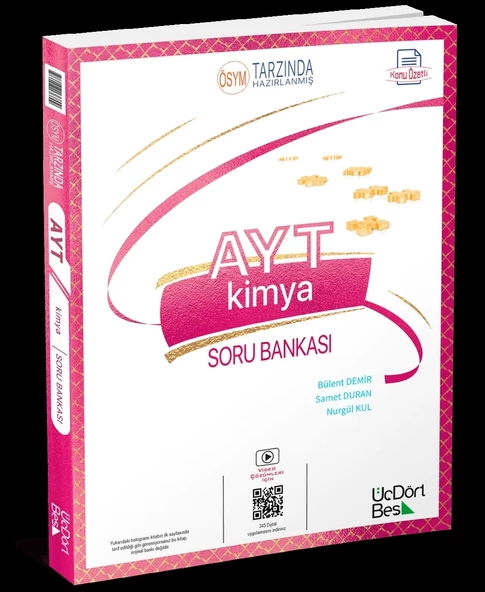 Üçdörtbeş TYT AYT Kimya Soru Bankası Seti 2 Kitap - 3