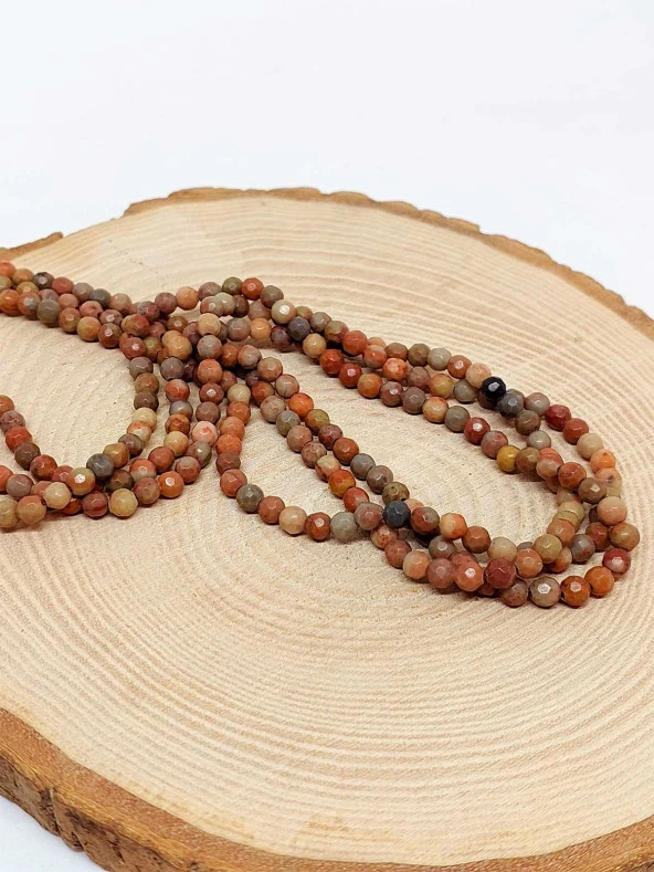 Jasper Taşı Faset Kesim Dizi 4mm (44520) ürün görseli